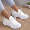 Thick Soled Tennis Shoes 2024 New Women's Casual Sports Breathable Outdoor Walking Non Slip Solid Color Vulcanized Shoes Sneaker
