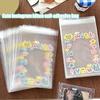 50Pcs Korean Ins Cute Pet Transparent Self-Adhesive Bag Kpop Idol Photocard Bag Diy Kawaii Small Item Packaging Gift Bag