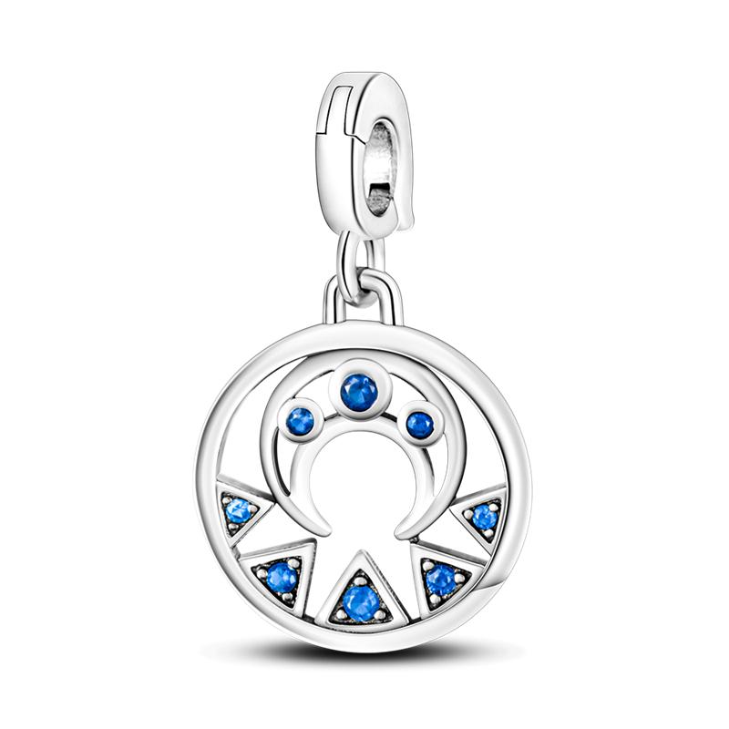 Новые бусины-подвески из стерлингового серебра 925 пробы с геометрическими линиями подходят для оригинального браслета своими руками для изготовления ожерелий с подвесками для женщин