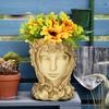 Head Planter Face Flower Pot Goddess Statue Planter Decorative Girl Portrait Indoor Outdoor Girl Face Flower Vase Container