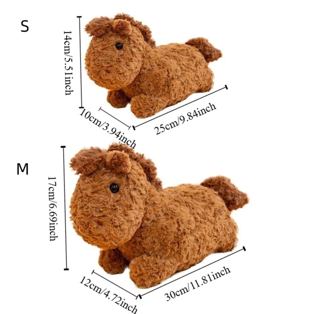 Soft Horse Plush Toys PP Cotton Filling Stuffed Animal Decoration Soothing Doll Birthday Gift