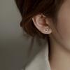 Heart-shaped Hollow Love Earrings: Japanese-Style Fashion for Women and Girls