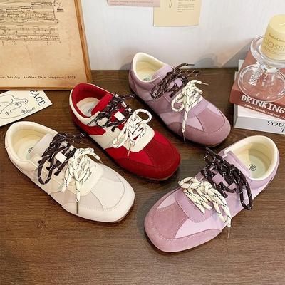 Niche design sense Американские ретро немецкие кроссовки женские 2025 новые весенние туфли на плоской подошве кофейные повседневные кроссовки