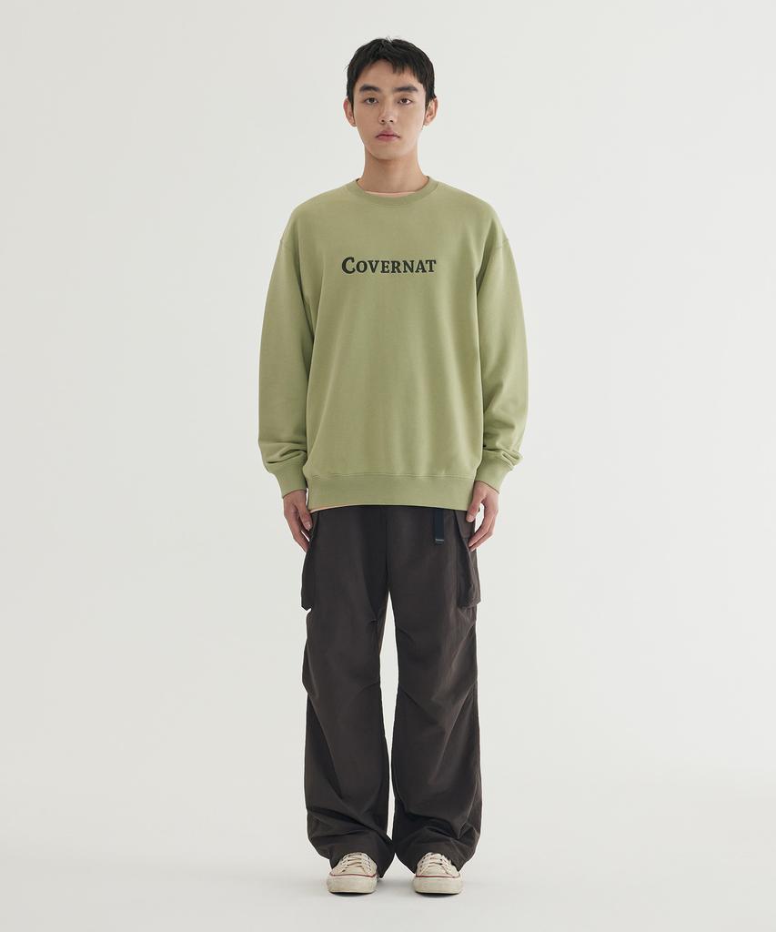 COVERNAT Center Logo Sweatshirt Melange Gray