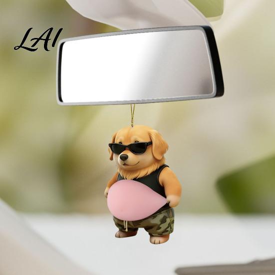 Child Safety Corner Protector Car Pendant Soft Rubber Fat Dog Shape Decompression Toy Adhesive Backing Elastic Cushion Easy Apply Remove Refrigerator