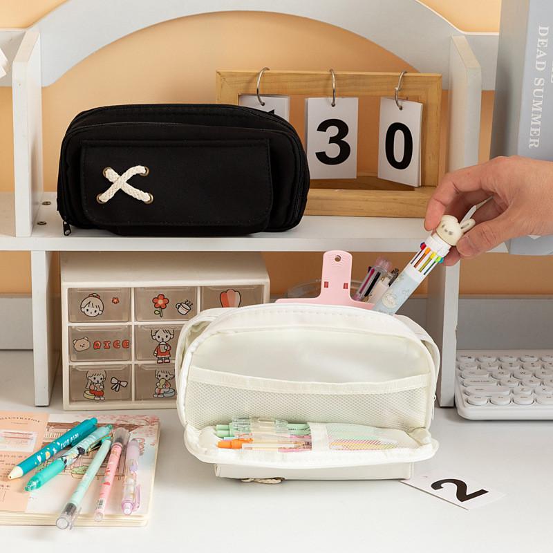 Детский Подростковый Веревочный Пенал Большое Пространство для Хранения Прочная Ткань Принадлежности