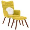 VidaXL Chaise de relaxation avec tabouret jaune velours, chaise, chaise de salon, fauteuil relax, chaise longue, siège de 4016828