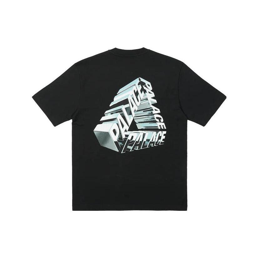 Palace Футболка Tri-Chrome, черные топы унисекс P24TS091