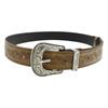 Vintage Printed Ethnic Style Belt Y2k Pants Decorative Gothic PU Leather Belt  Female