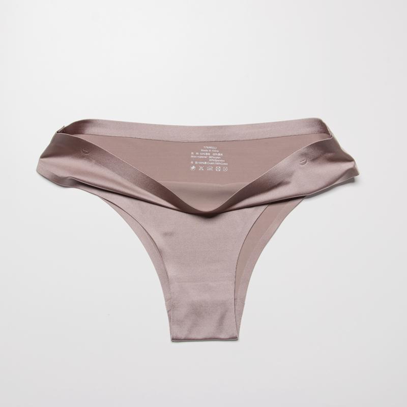 Ice Silk бесшовные трусики женские спортивные трусы сексуальные твердые стринги
