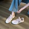 New Spring and Summer Soft-soled Satin Splicing Ballet Forrest Gump Versatile Casual Board Shoes Women's Shoes