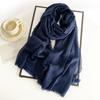 Blue Scarf Elegant Woman Chiffon Shawl Cotton Scarf Women Red Burgundy Scarf Scarves for Ladies XWJ09