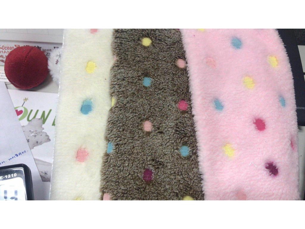 Coral Velvet Polka Dot Trendy Cotton Slip Toy Fabric