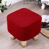 Footstool Slipcovers Home Decor Footrest Cover Washable Stretchable Anti-dust Waffle-Knit Square Round Stool Cover