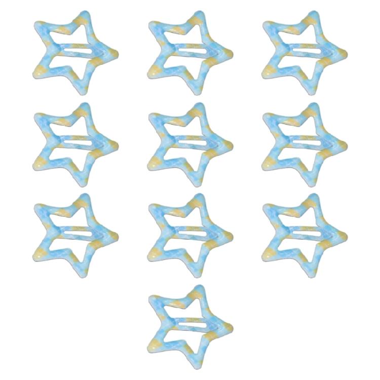 10 лотов Привлекательная решетчатая звезда Заколка для волос Детская Мультяшная Унисекс Зажим для волос для украшения причесок в различных ситуациях