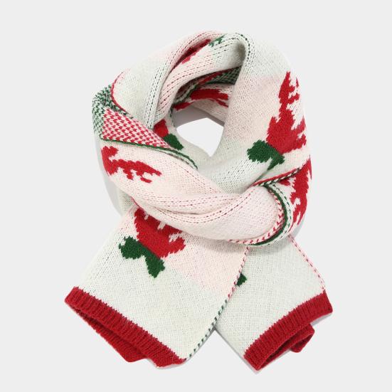 Комплект из 3 предметов: новогодняя шапка, шарф, перчатки, толстая вязаная теплая шапка с принтом рогов, эластичная защита ушей, ветрозащитная лыжная шапка-купол, комплект с шейным платком