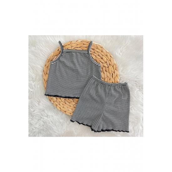 Розовый укороченный комплект для девочек