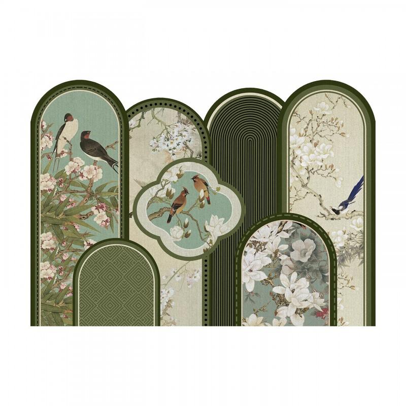 New Chinese Style PVC Leather Doormat Waterproof Stain Resistant Non Slip Entrance Floor Mat Customizable