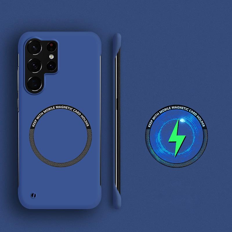 Ультратонкий безрамный роскошный ударопрочный однотонный чехол Magsafe для iPhone 16 15 14 13 12 Pro Max 11 Samsung S24 S23 S22 Ultra