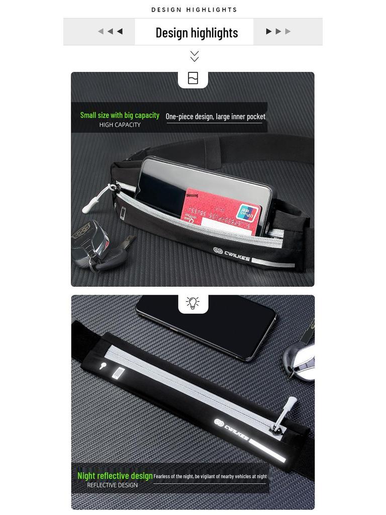 Унисекс Водонепроницаемая Лайкра Поясная Сумка для Бега – Невидимый Эластичный Фитнес Пояс для Занятий Спортом на Открытом Воздухе