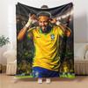 Brazilian Football Legend printed flannel breathable and warm blanket, a stylish home gift, suitable for home, office and bedspread use. 15a133