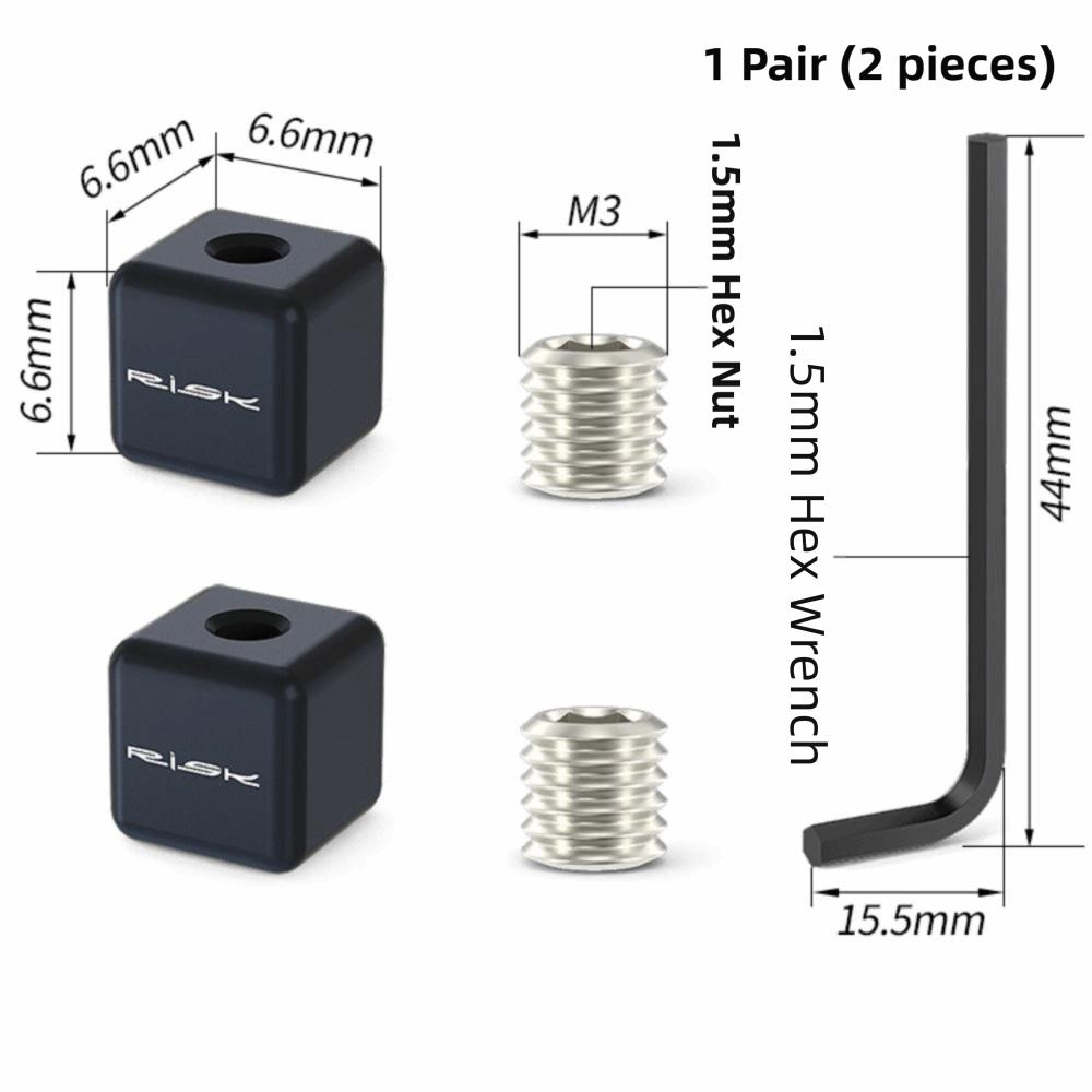 Aluminum Alloy Brake Cable Ends Cube Bicycle Cable Crimps Bike Cable Tip Set Bike Workshop