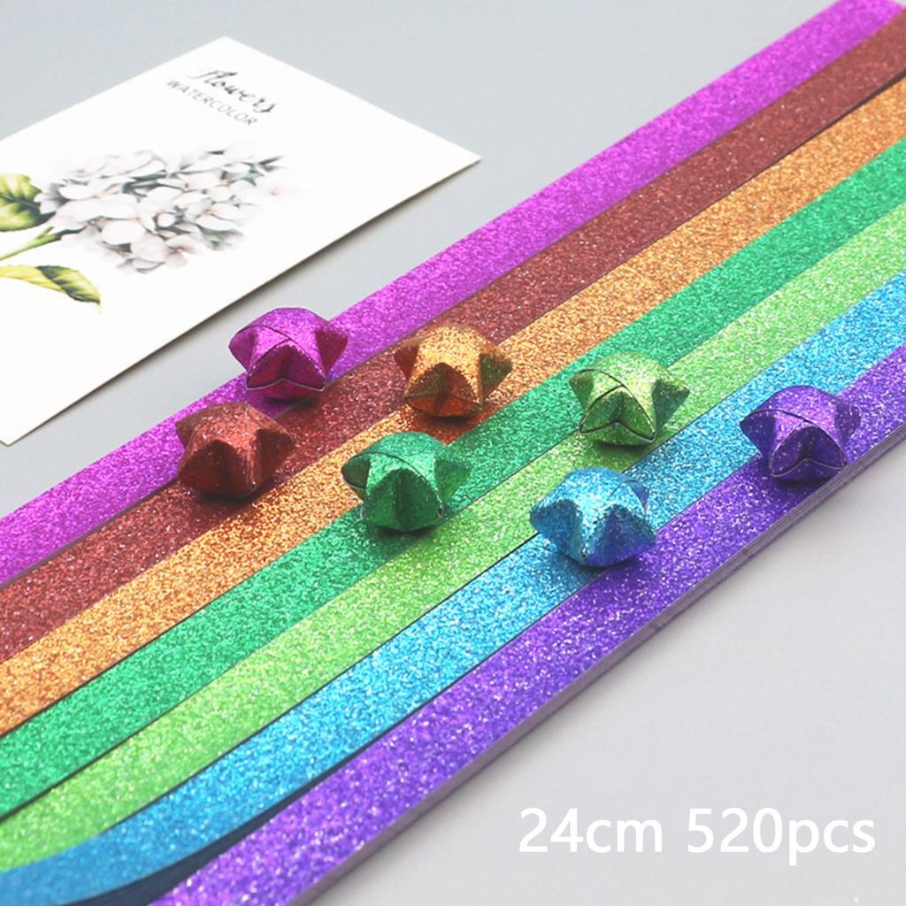 Handmade Paper Origami Folding Paper Strips Lucky Stars Diy Handmade Arts Multicolor Strip For Women Craft Decor Accessories