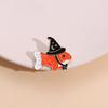 Золотая рыбка Эмалевые значки Пользовательские Броши в виде шляпы ведьмы Значки на лацкан воротника рубашки Милые Забавные Животные Волшебник Ювелирные изделия Подарок для Детей Друзей