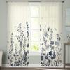 Цветы, листва, стрекозы, бабочки, вуаль, прозрачные шторы, тюлевые занавески для гостиной, окна, кухни, спальни, домашний декор
