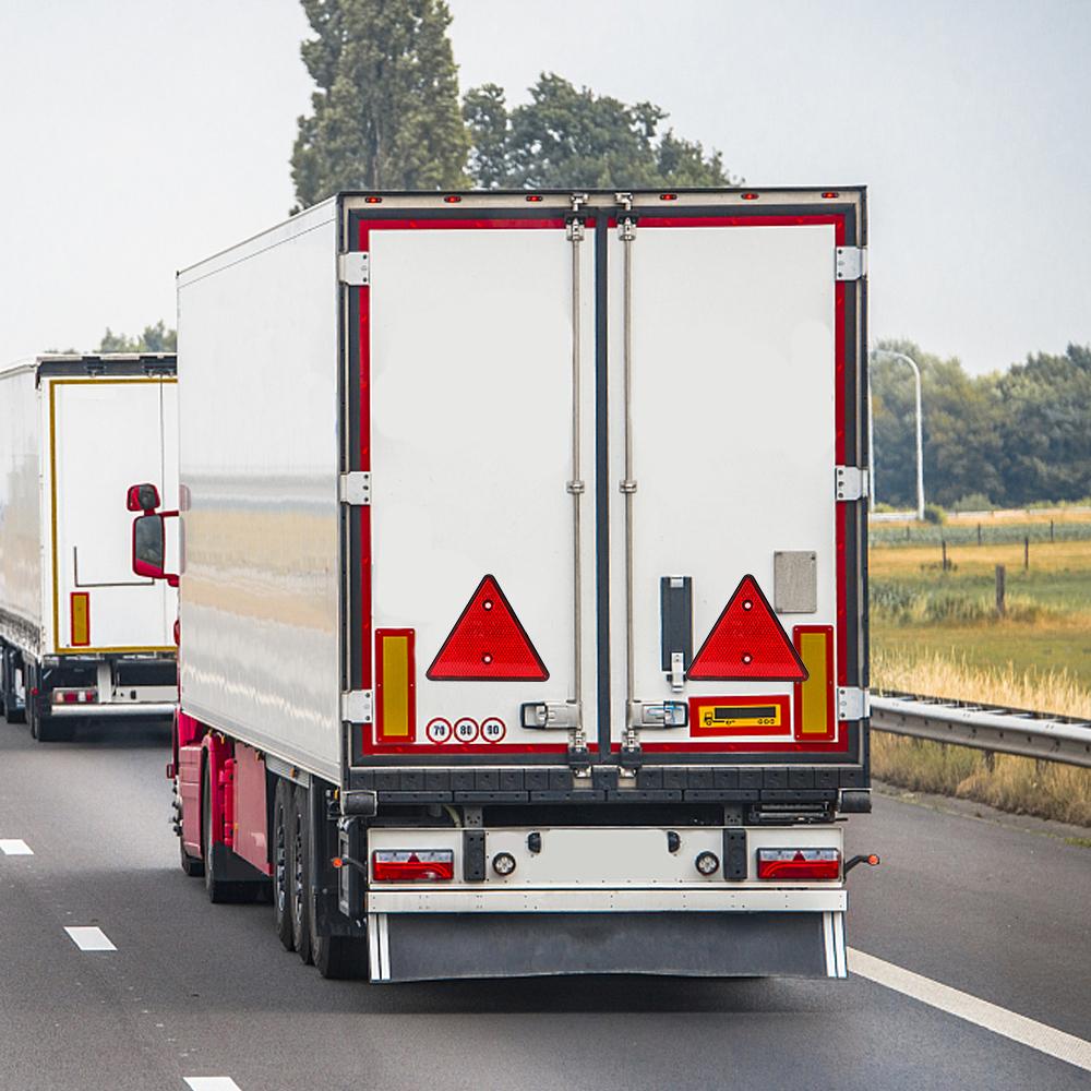 Red Rear Reflectors Triangle Reflective 2PCS Car Accessories Fit for Trailer Motorcycle Caravan Truck Boat