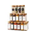 Transparent Spice Jars Square Seasoning Jar 120ml Pepper Storage Container for Spice Rack