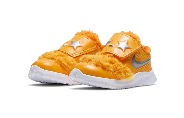 Nike Star Runner 2 Lil Нескользящая Амортизация Устойчивая к истиранию Низкие Детские Кроссовки Серебристо-Желтые DC4405-700