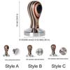 Detachable Colorful Wooden Handle Coffee Tamper Thread/Flat Bottom Coffee Distributor  Cafe
