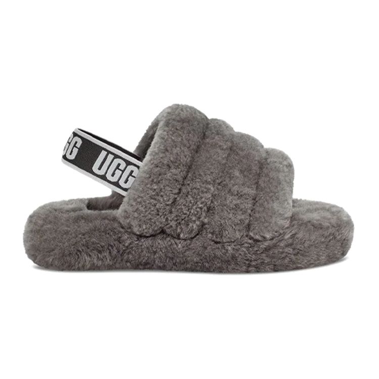 UGG Fluff Yeah Slide Угольный (Дети) Детские кроссовки 1098494K-CHRC