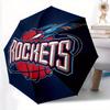 Rockets Basketball Automatic Folding Umbrella - Lightweight, Retractable Design with 8-Rib Durability, Perfect for Outdoor Adventures, Fashi