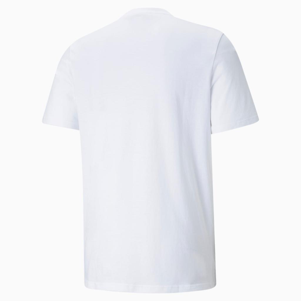 Puma Colorblock Letter Logo Print Crew Neck T-Shirt Men Tops White 671244-02
