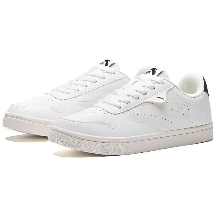 Anta Classic And Versatile Slip Resistant, Abrasion Resistant, Lightweight Low top Skateboard Shoes Women's White Black 122438015S-1