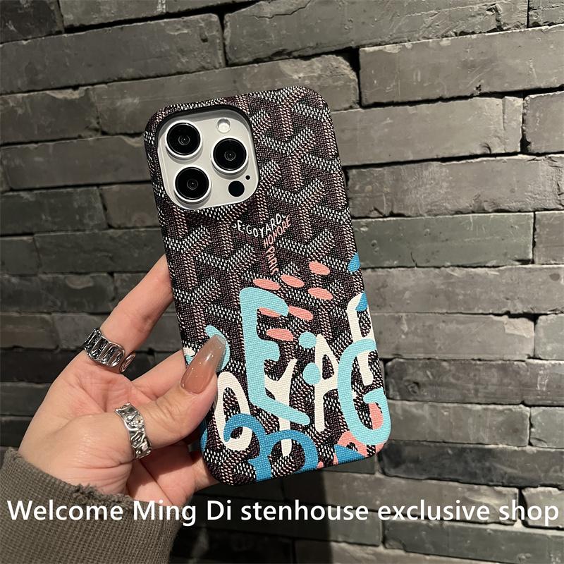 Чехол с рисунком «собачий зуб» для iPhone 17 16 15 14 Plus 13 12 11 Pro Max (половина упаковки), защита от падений.