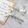 Exquisite Frameless Square Metal Flat Glasses Suitable for Boys and Girls' Daily Leisure Campus Business Decoration