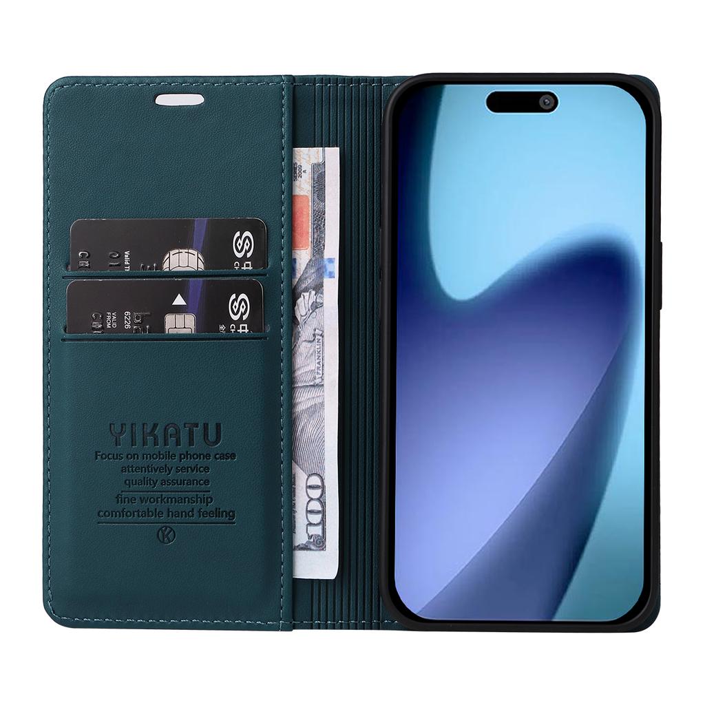 For iPhone 17 Air Phone Cases YIKATU Magnetic Closure PU Leather Mobile Cover