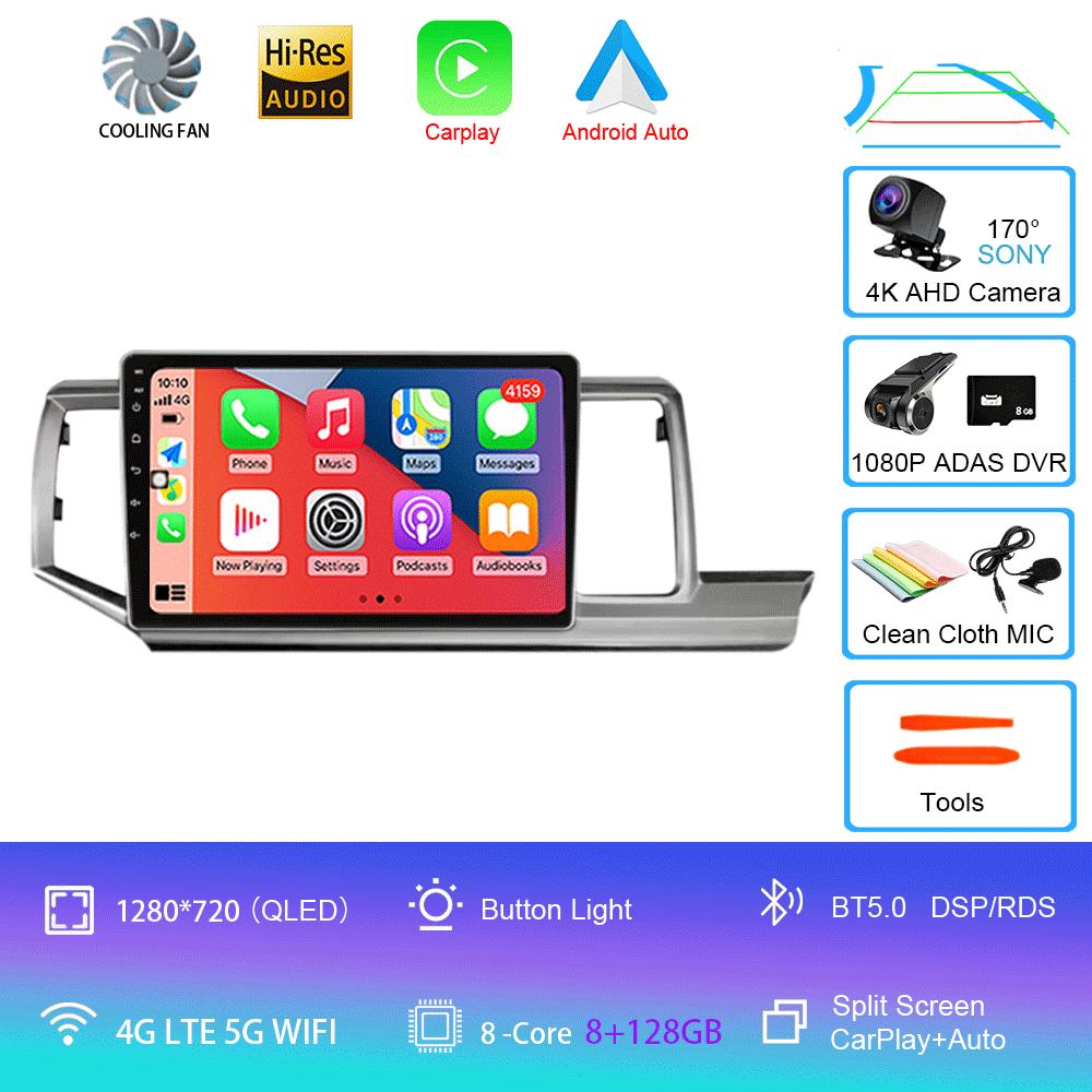 Android 14 Автомобильное радио для Honda Stepwgn 2009-2013-2015 Мультимедийный видеоплеер Стерео Навигация GPS Carplay Android Auto WIFI