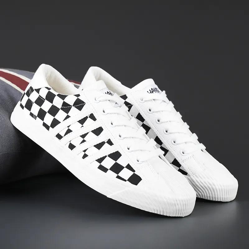 Fashion New Men's Canvas Shoes Vulcanize Male Sneakers Men Mens Shoes Rubber Flat Autumn Casual Man Shoes for Men Comfortable