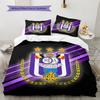 RSC Anderlecht  Узорный Комплект Постельного Белья Одеяло  Домашний Декор  Подарок (1 пододеяльник + 2 наволочки без наполнителя)