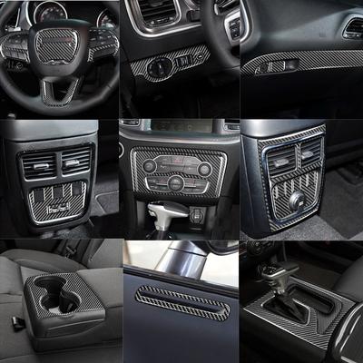 Защитная наклейка для интерьера автомобиля из углеродного волокна для Dodge Charger 2015-up Deluxe, аксессуары для автостайлинга