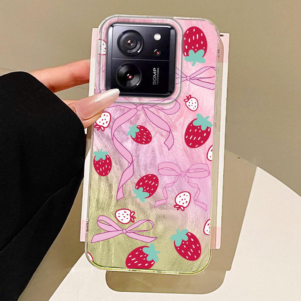 Розовый чехол для телефона с вихревым узором под леопарда для Xiaomi 13T 14T 11 Lite Poco X5 M6 Pro X6 X3 Pro NFC C65 C61 M5S Чехол TPU