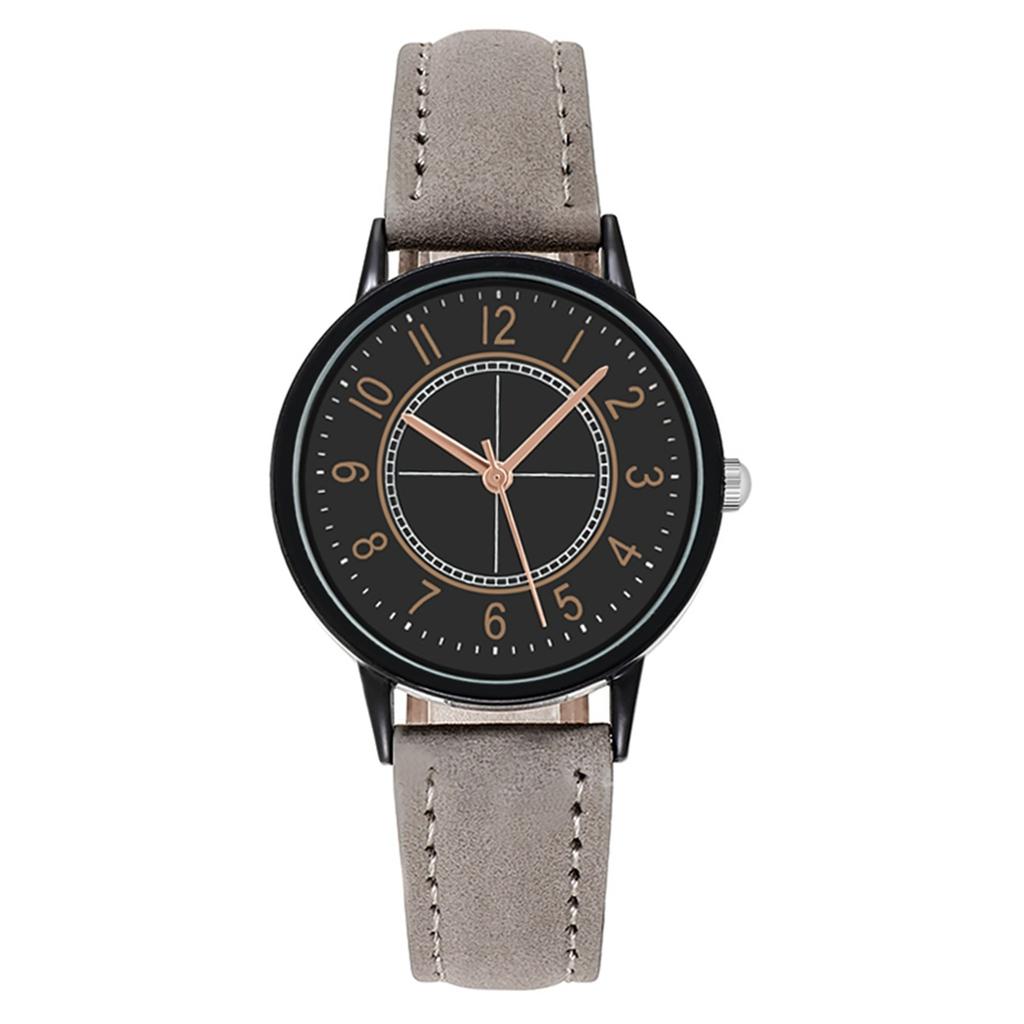 Женские часы с кварцевым циферблатом, цифровые часы, матовый кожаный ремешок, женские часы и часы для девочек