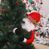 Christmas Tree Topper Santa Snowman with Top Hat Scarf Hugger for Christmas Holiday Winter Home Decoration Ornament Supplies YFA2091