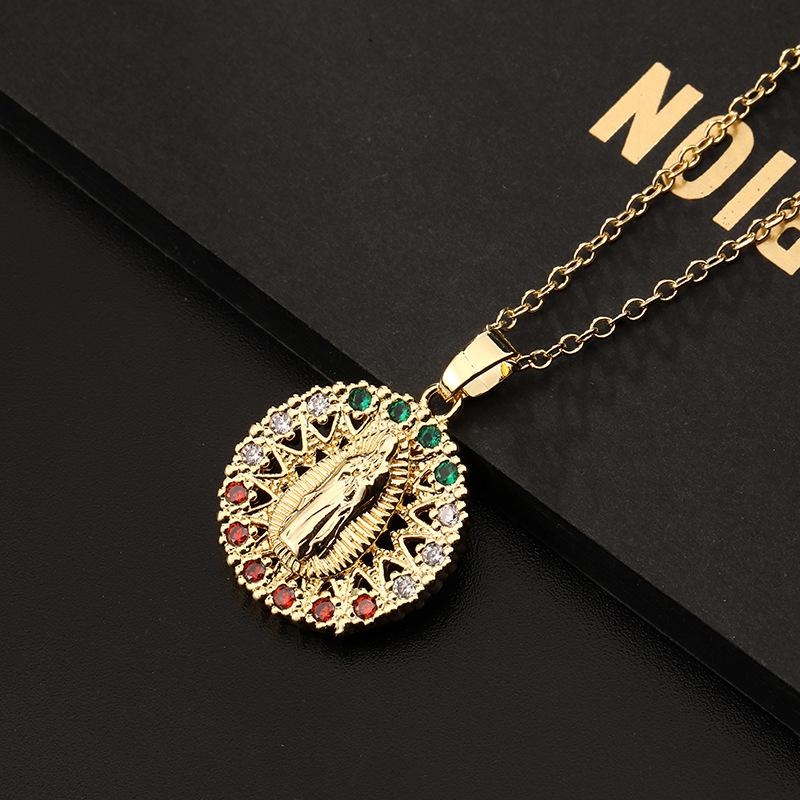 Fashion Micro-Set Multi- Zircon Necklace Pendant Jewelry For Women
