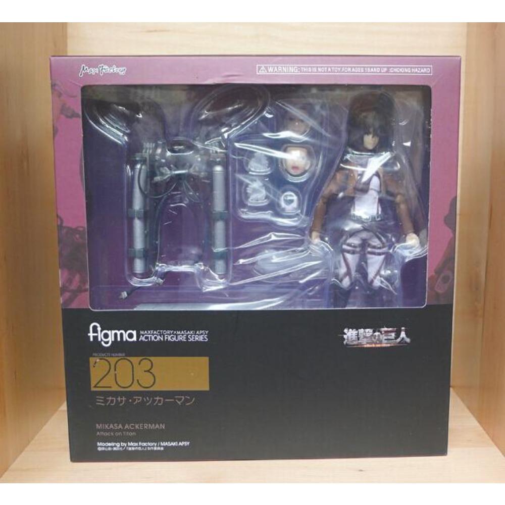 Figma 3 Style Атака титанов Аниме Shingeki no Kyojin Разведкорпус Леви В коробке ПВХ Фигурка Действия Модель Игрушка Подарок