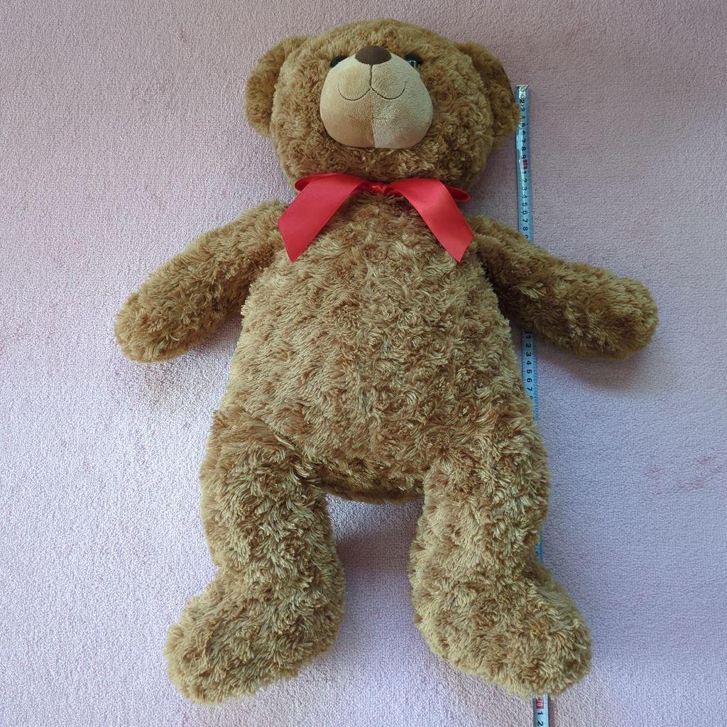 [USED] Teddy bear with tag, large brown stuffed bear, large bear